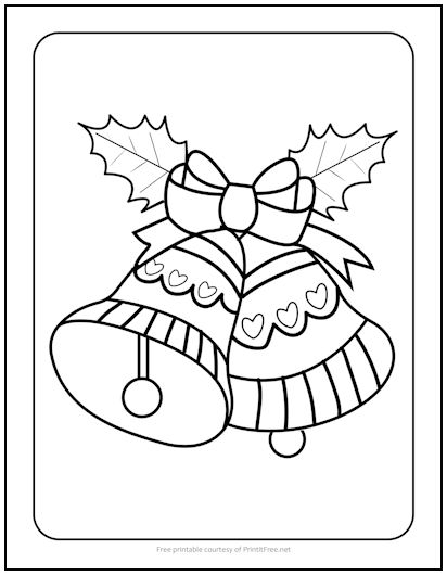 Christmas bells are ringing coloring page print it free