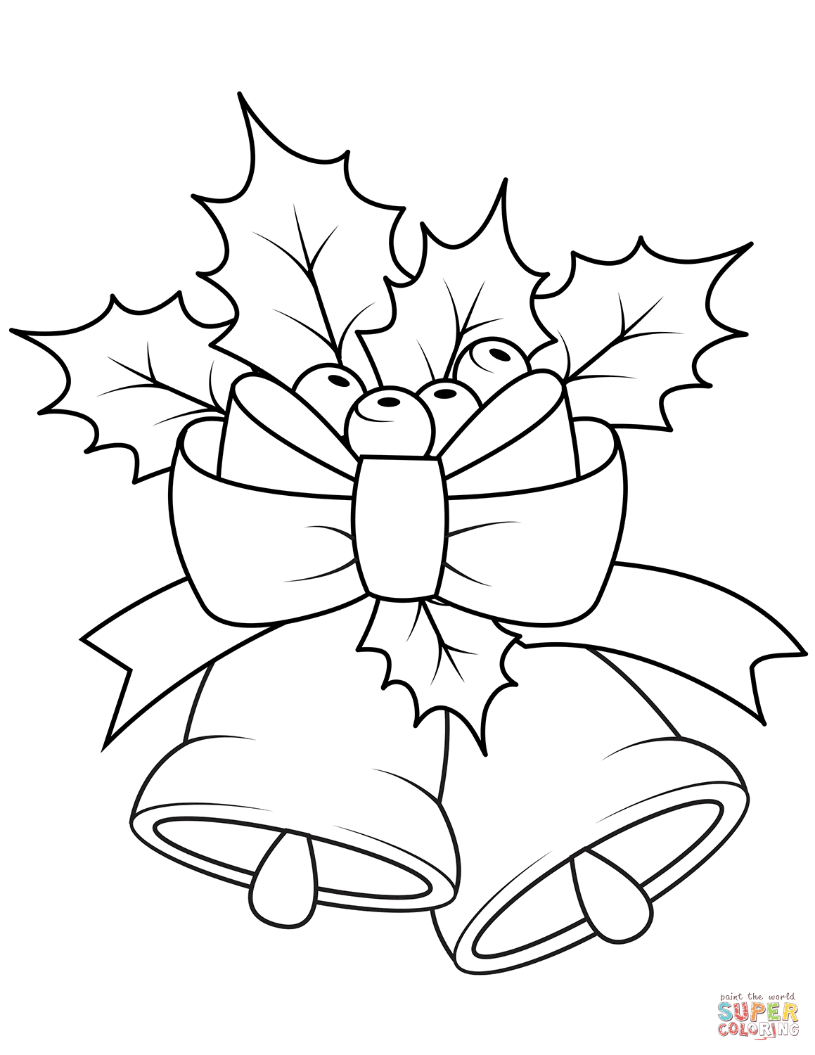 Christmas bells coloring page free printable coloring pages