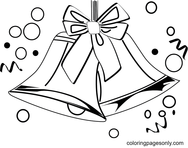 Christmas bells coloring pages printable for free download