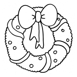 Christmas wreath coloring pages printable for free download