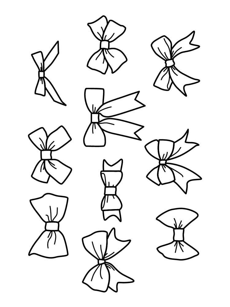 Bows coloring pages