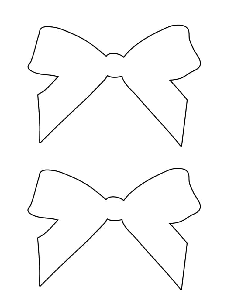 Christmas bows to print free printable bow template