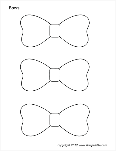 Bows free printable templates coloring pages