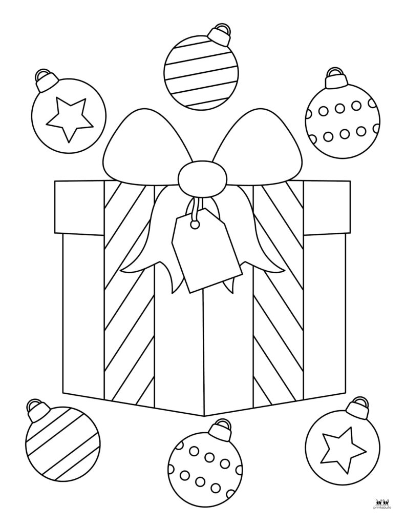 Christmas present coloring pages