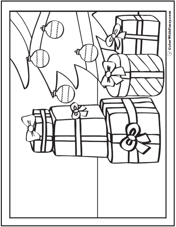 Christmas gifts coloring pages