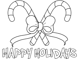 Candy cane coloring pages and patterns