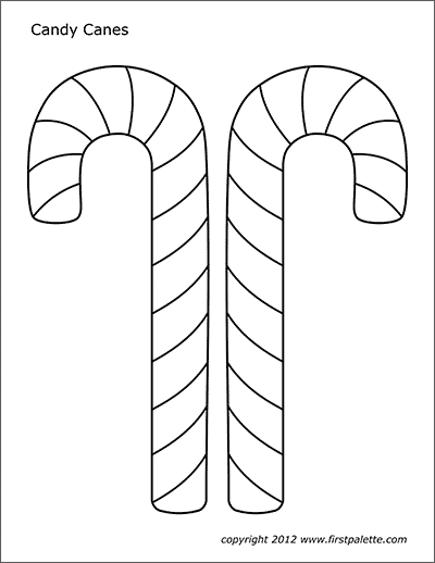 Candy canes free printable templates coloring pages