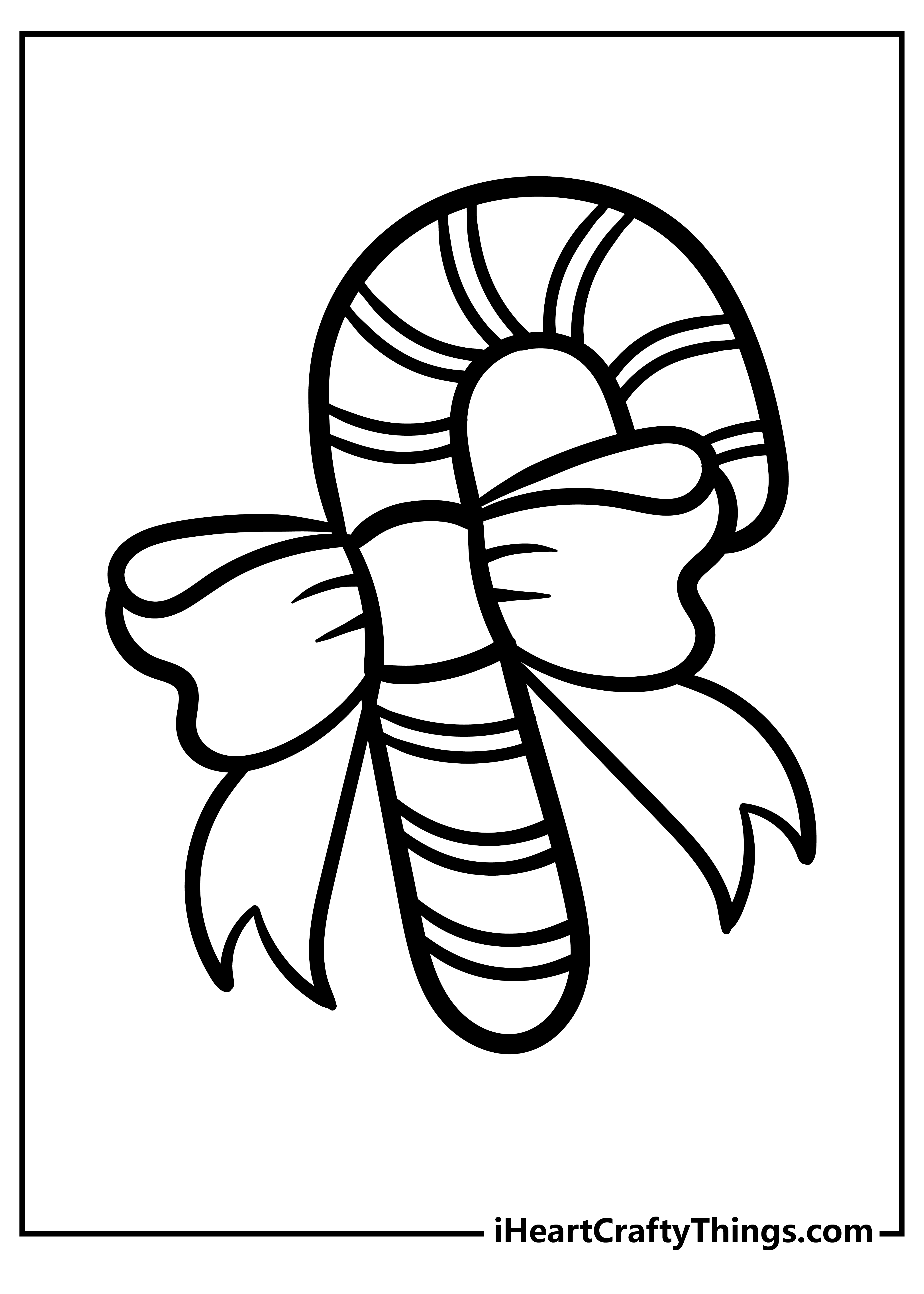 Candy cane coloring pages free printables