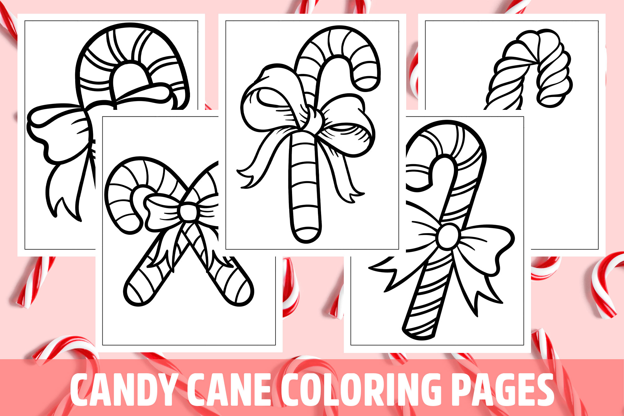 Candy cane coloring pages for kids girls boys teens birthday school activity made by teachers
