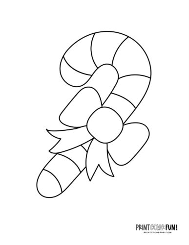 Candy cane clipart coloring pages to create a sweet holiday season at