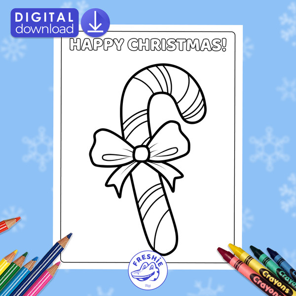 Candy cane coloring page christmas candy printable colourin