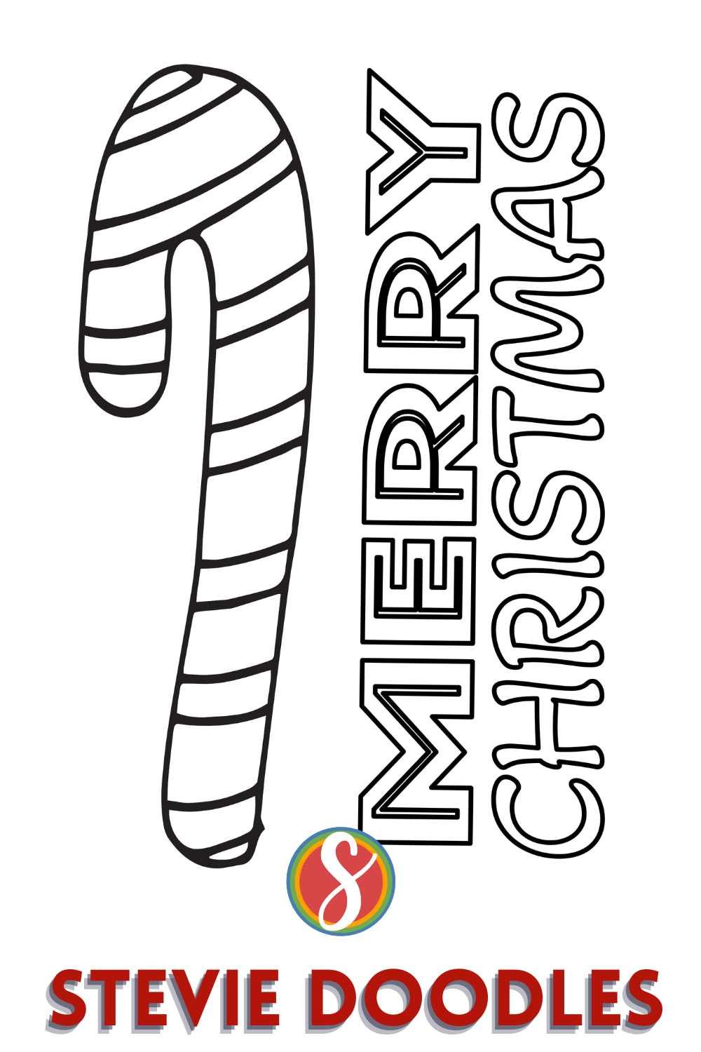 Free candy cane coloring pages â stevie doodles