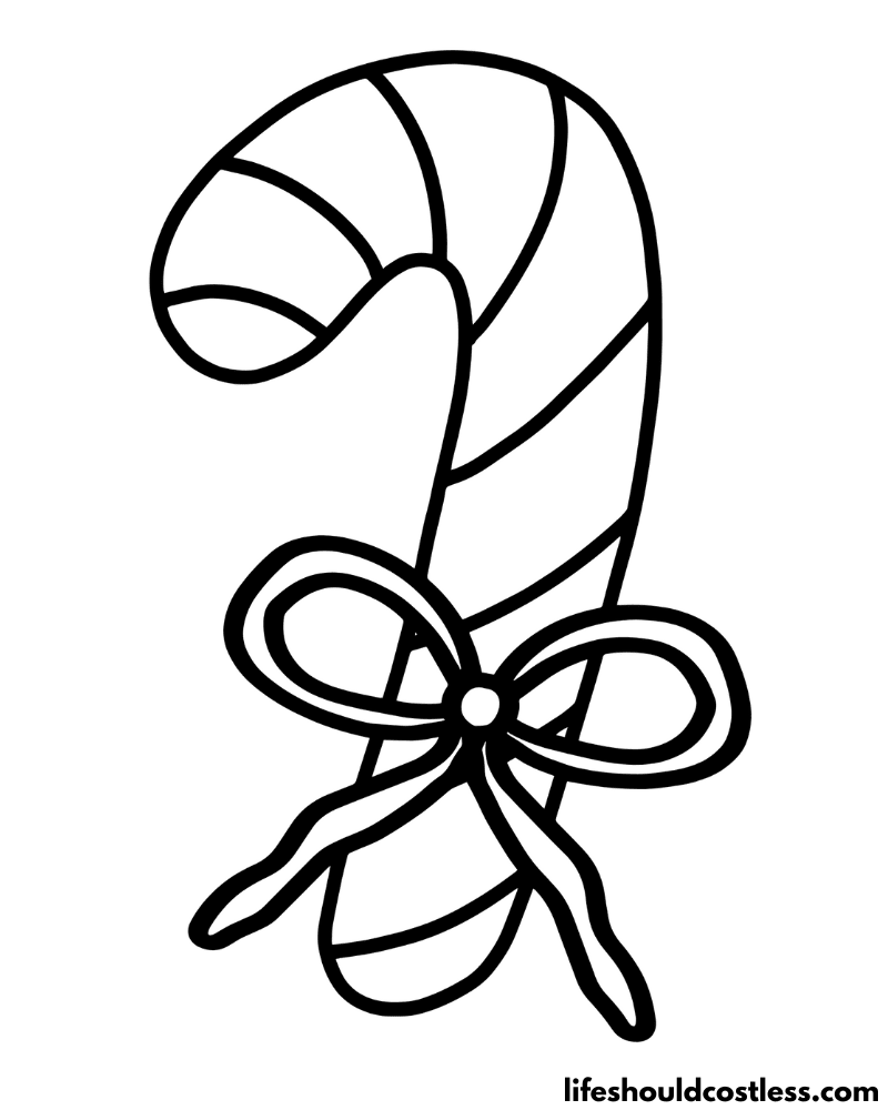 Candy cane coloring pages free printable pdf templates