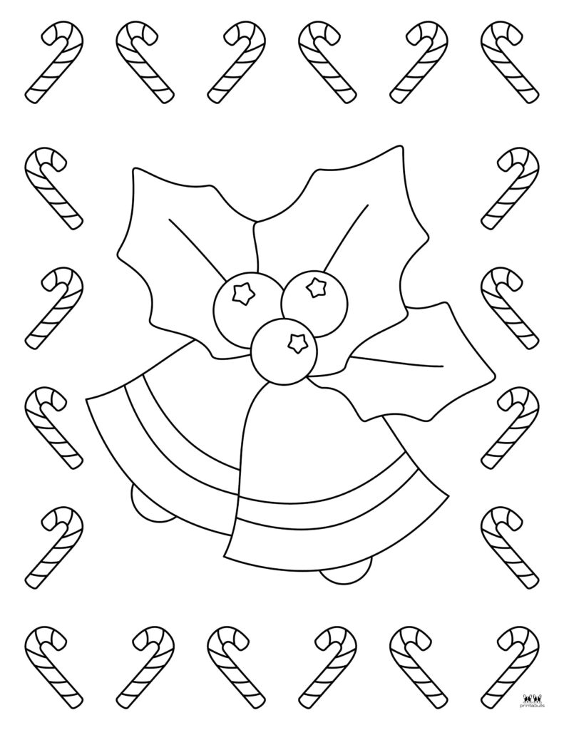 Candy cane coloring pages templates