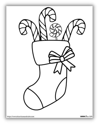 Free candy cane coloring pages printable pdf