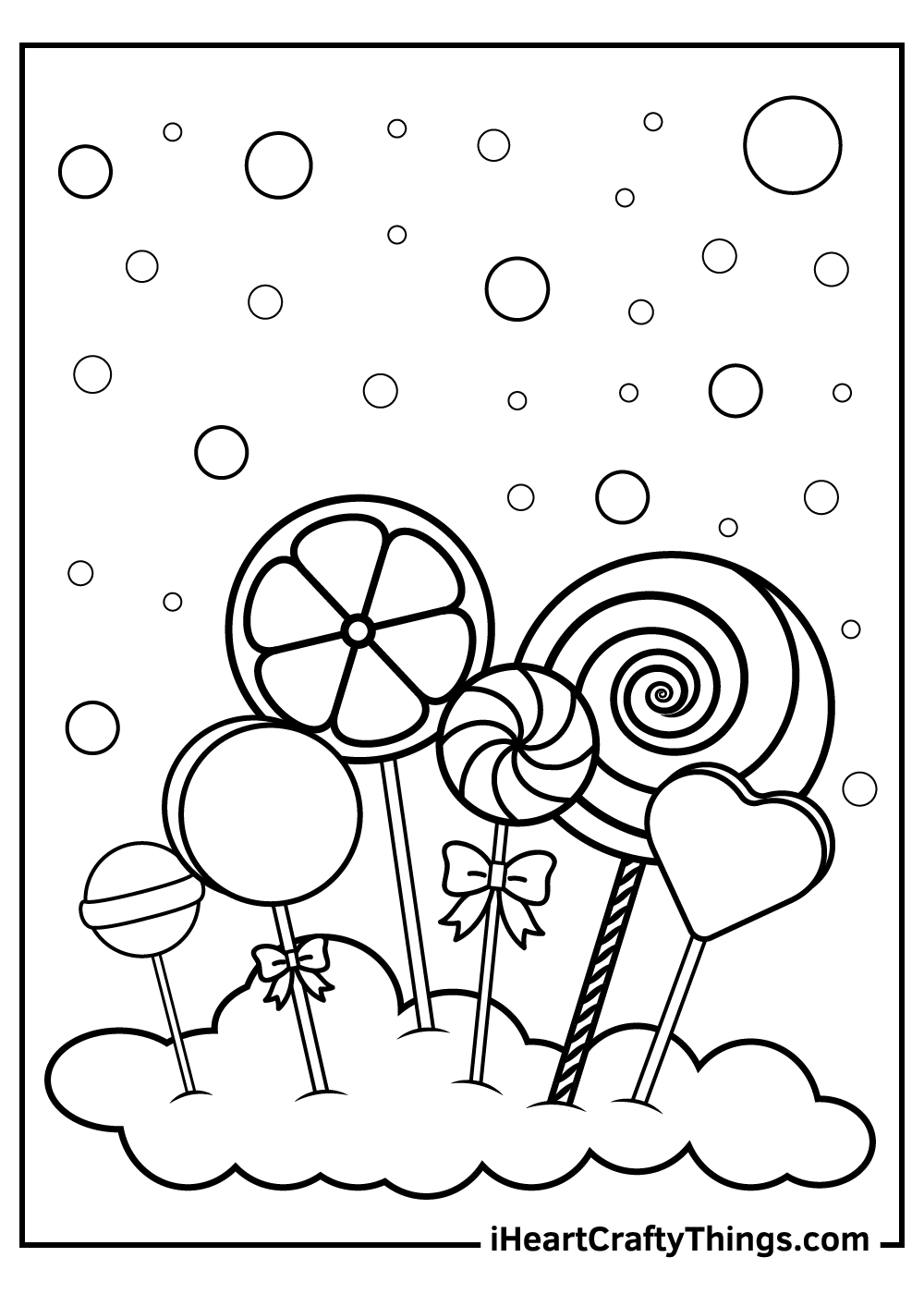 Candy coloring pages free printables