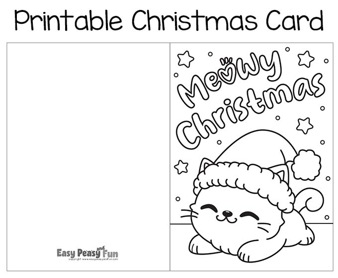 Free printable christmas cards to color