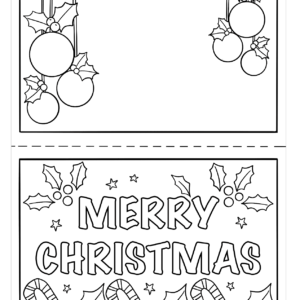 Christmas cards coloring pages printable for free download