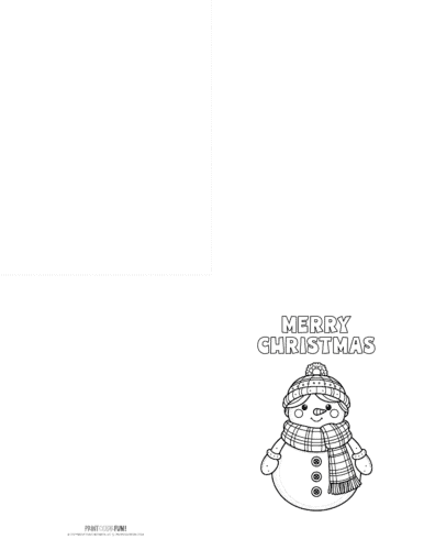 Free printable christmas cards to print color fold give at