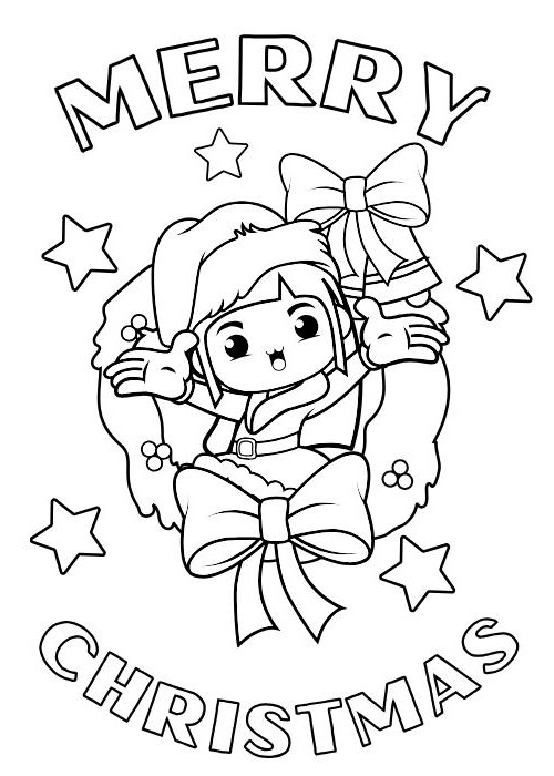 Printable christmas cards to color for kids