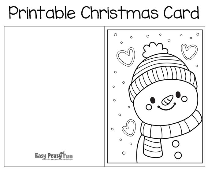 Free printable christmas cards to color