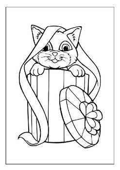 Festive fun awaits printable christmas cat coloring pages collection