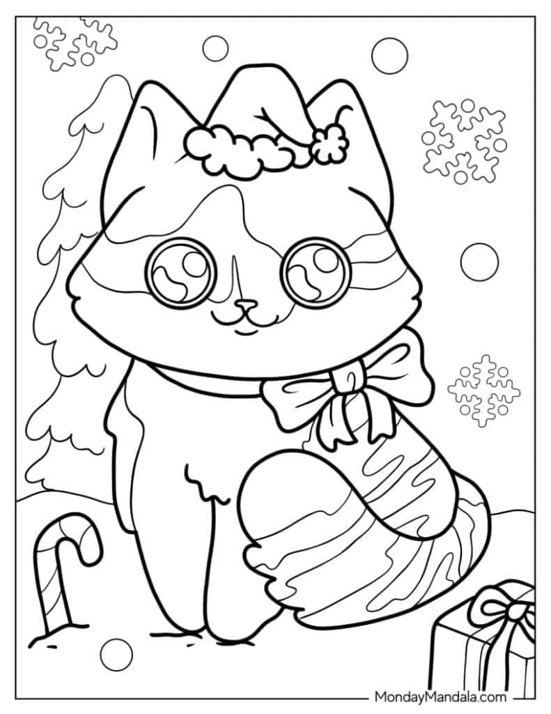 Cat coloring pages free pdf printables