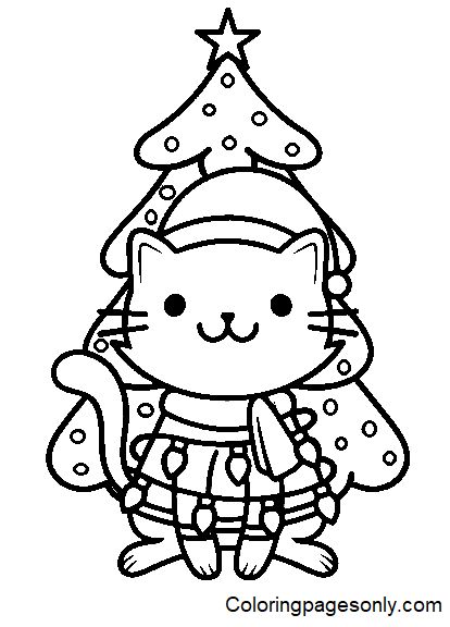 Cute christmas coloring pages