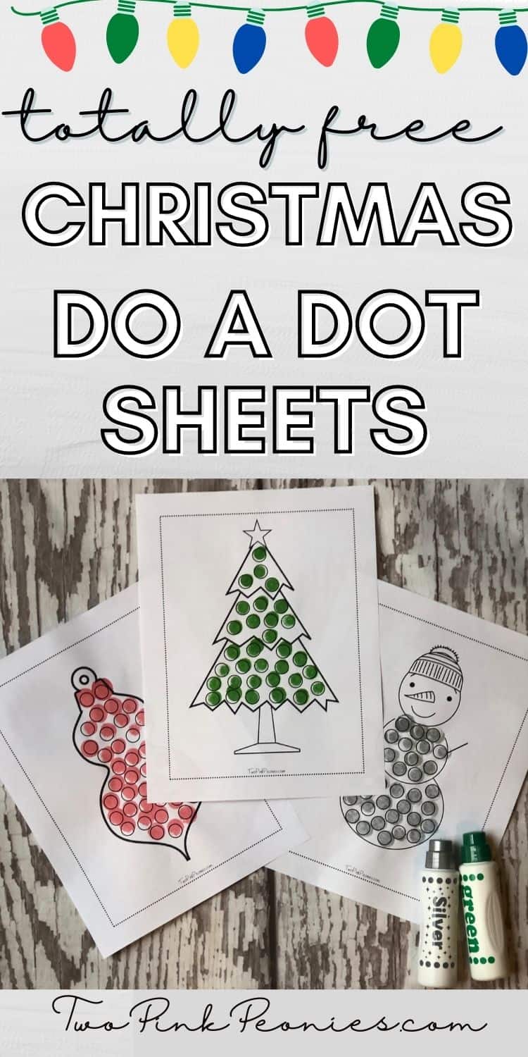 Christmas dot marker printable pages instant download