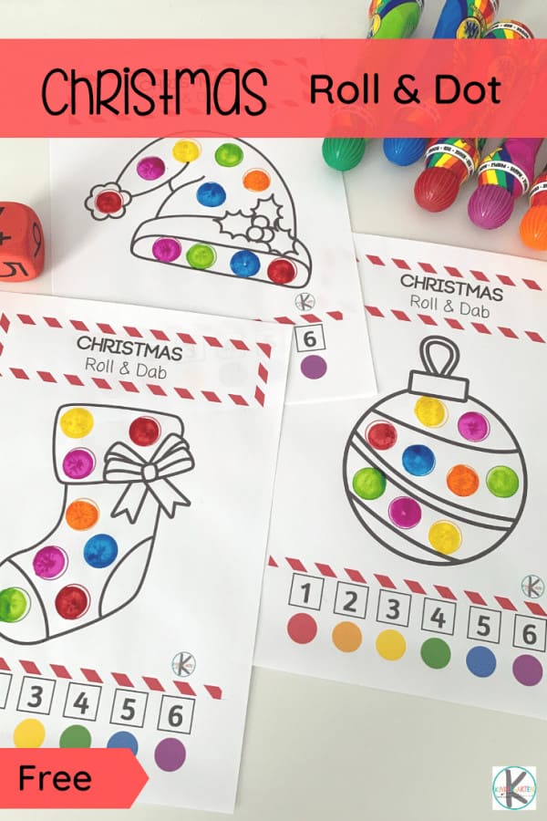 Ð roll dot free printable christmas worksheets for preschoolers