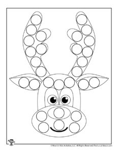 Christmas dot marker coloring pages woo jr kids activities childrens publishing