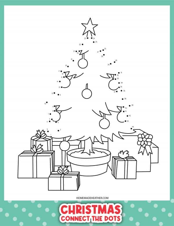 Free christmas dot to dot printables homemade heather