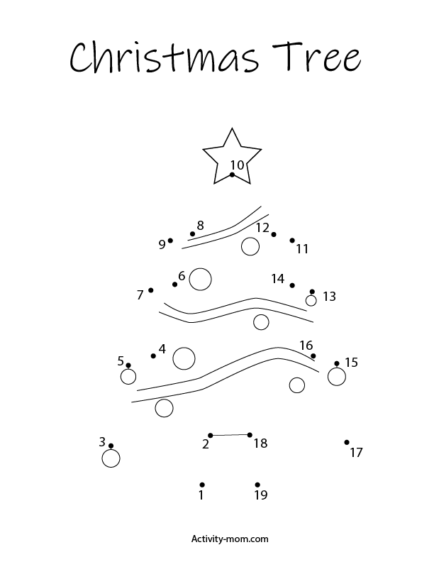 Free christmas dot to dot printables