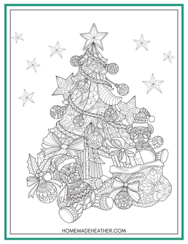 Free printable christmas coloring pages for adults homemade heather