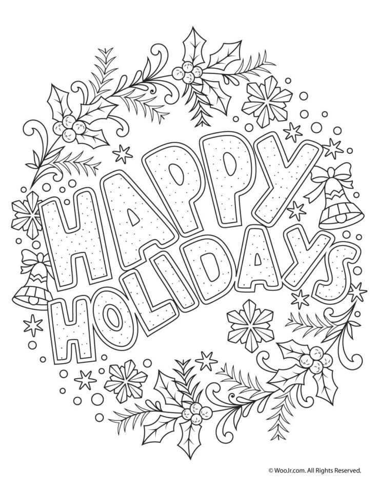 Christmas coloring pages free coloring sheets for adults and kids