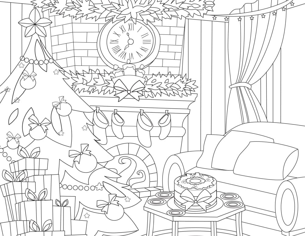 Printable christmas coloring pages for adults