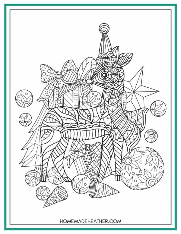 Free printable christmas coloring pages for adults homemade heather