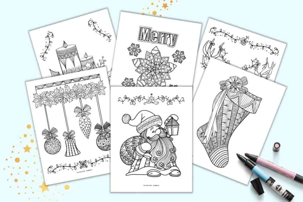 Free printable christmas coloring pages for adults