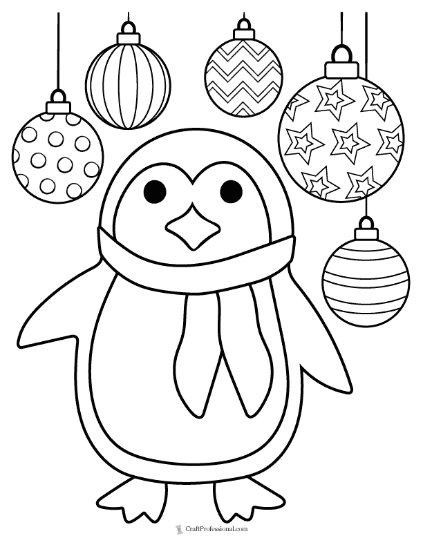 Full page christmas coloring pages free