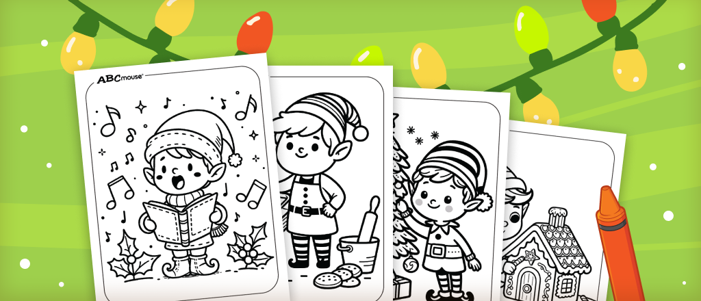 Free printable elf coloring pages for kids