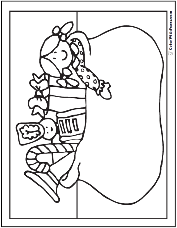 Christmas gift coloring pages