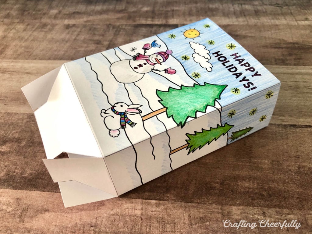 Printable holiday gift bag