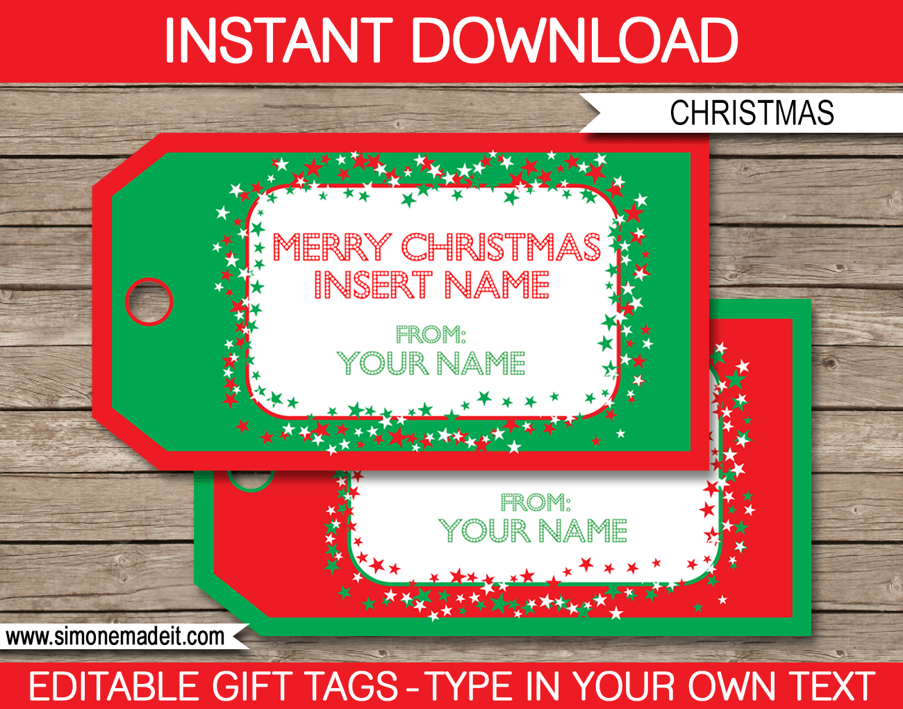 Christmas gift tag template printable christmas gift tags