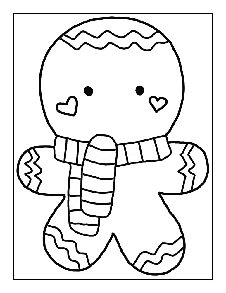 Gingerbread coloring pages