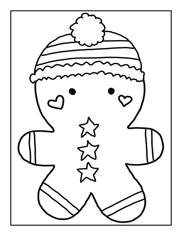 Gingerbread coloring pages