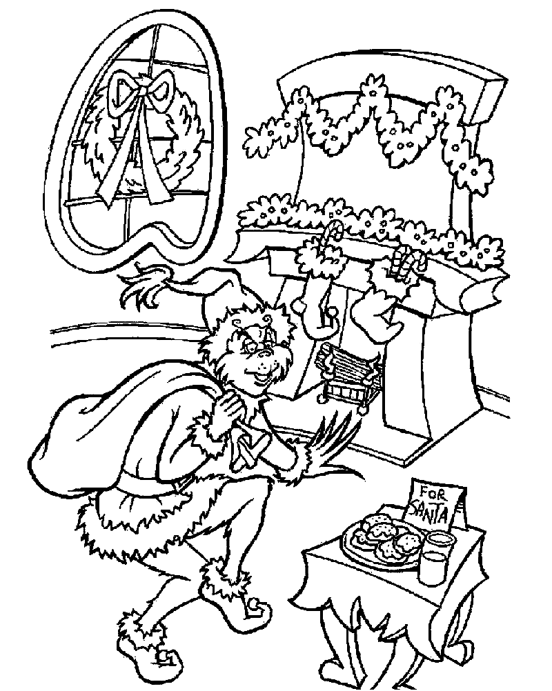 Grinch coloring pages printable for free download