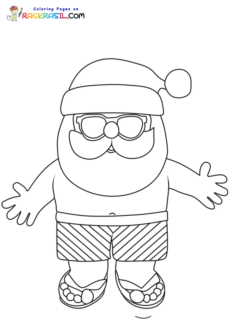 Christmas in july coloring pages