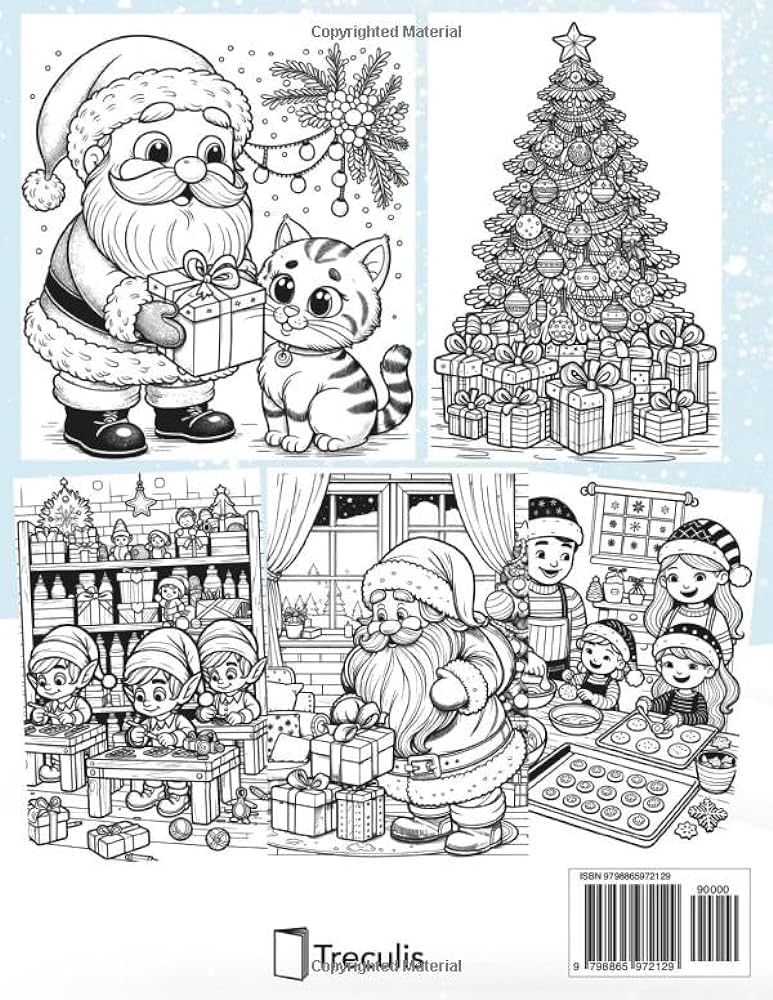 Christmas coloring book all ages publishing treculis books