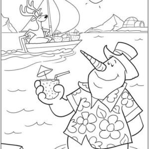 Christmas in july coloring pages printable for free download