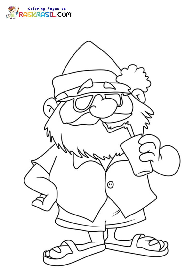 Christmas in july coloring pages